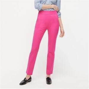 NWT J. Crew Remi Pant in Bi-Stretch Cotton Fuschia Pink Size 2